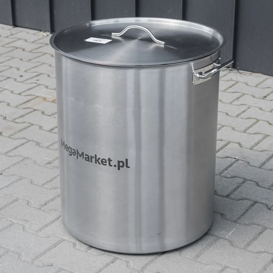 Mega-M Pentolone Inox 115L 50x60 cm con Coperchio