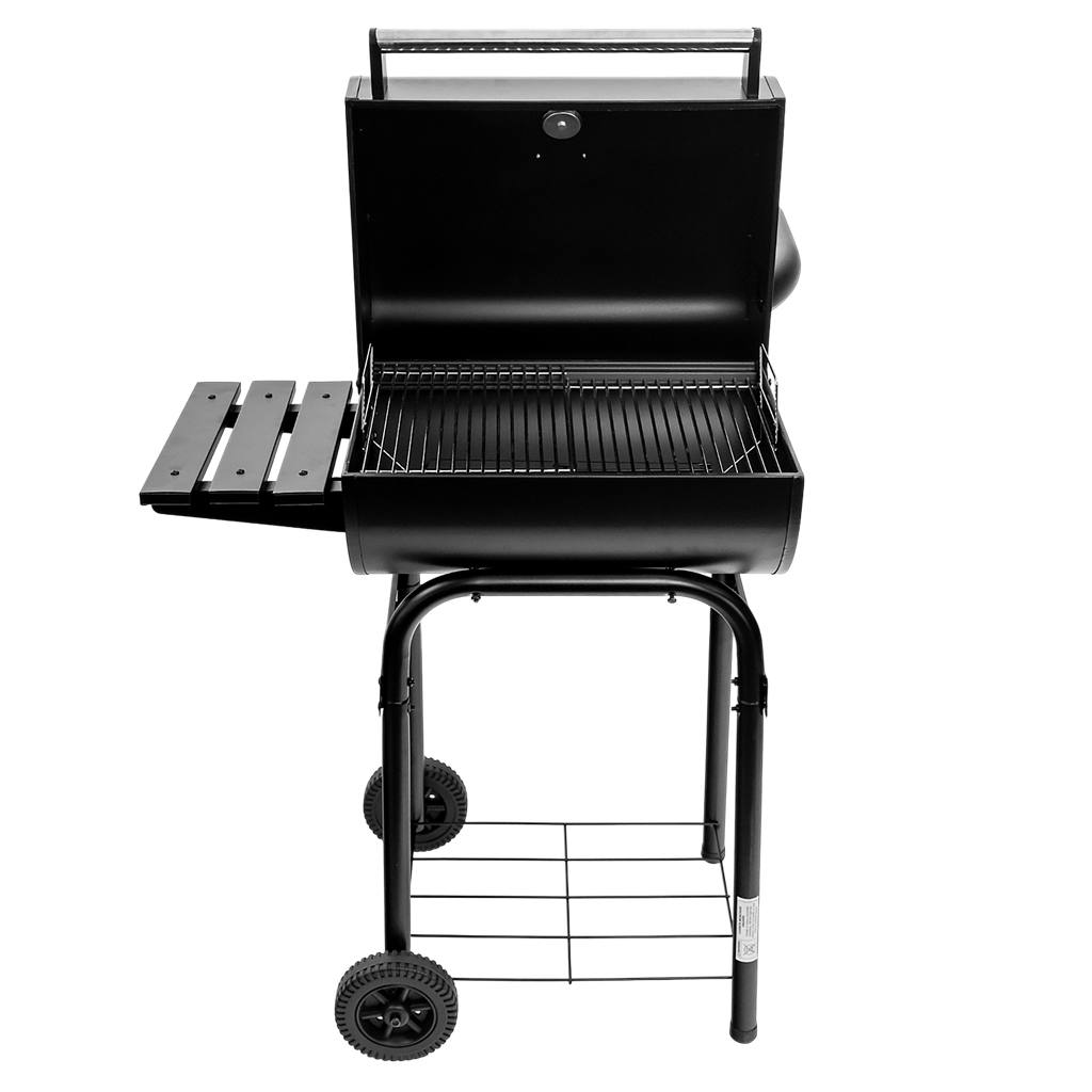 Mega-M barbecue a carbone con coperchio e camino