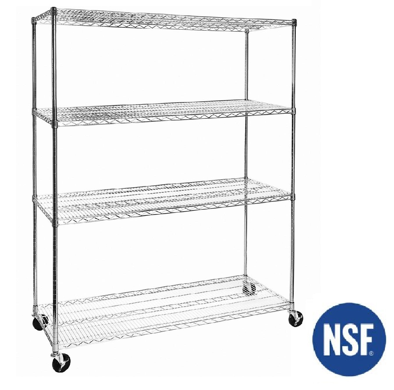 Seville Classics UltraDurable Scaffale Acciaio 4 Ripiani 152 cm