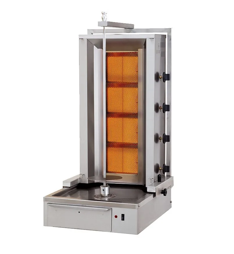 Meltem MB-4 Girarrosto Kebab Gas 4 Bruciatori Acciaio Inox