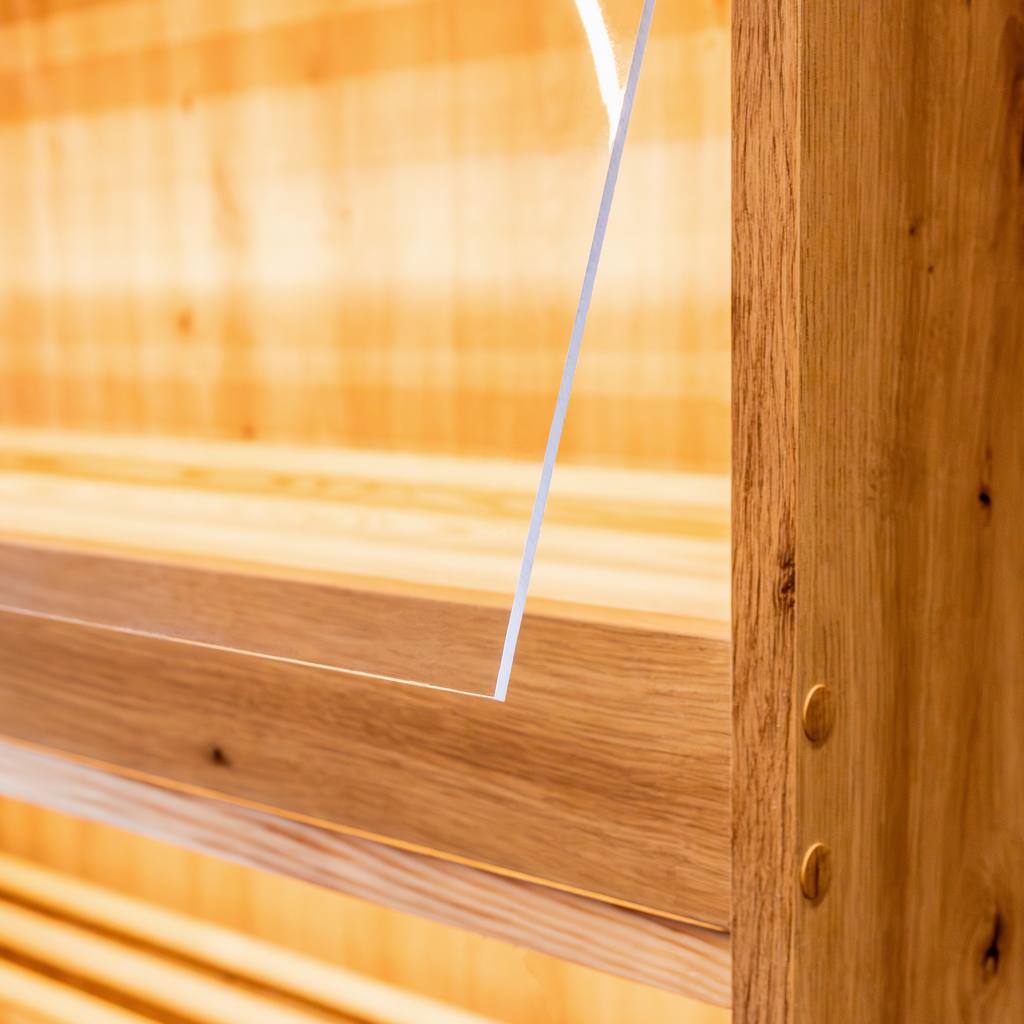 Mega-M scaffale pane plexi LED 205x100 rovere artisan