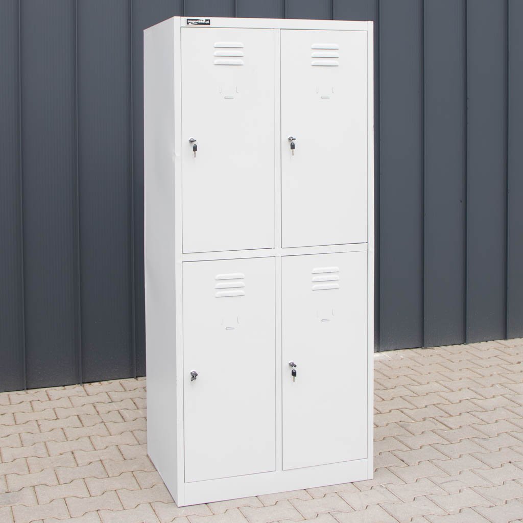 Mega-M S-80 Armadietto Spogliatoio 4 Ante Grigio
