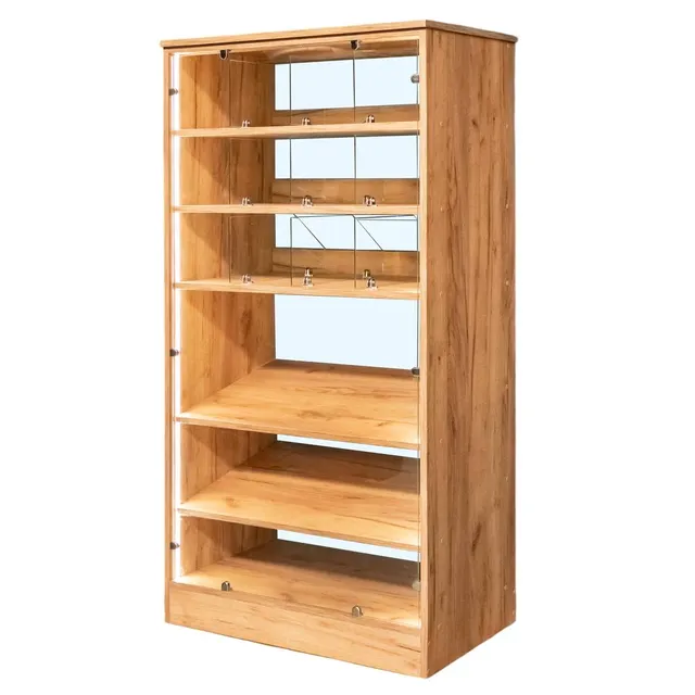 Mega-M H-180 L-80 G-50 vetrina negozio rovere kraft