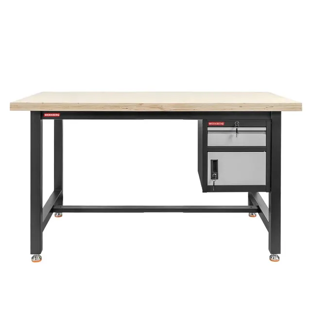 Werkberg S-150 banco da lavoro 150 cm con armadio grafite