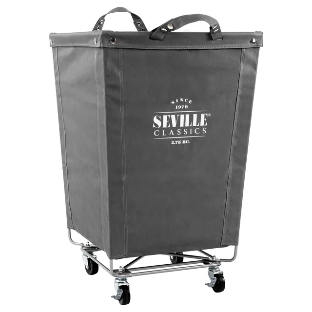 Seville Classics Cesto Portabiancheria Grigio con Ruote