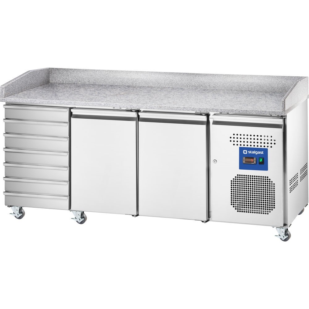 Stalgast 833271 Tavolo Pizza Refrigerato 580L 2 Porte Granito
