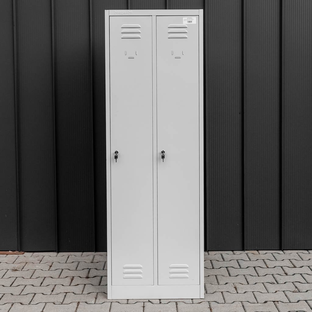 Mega-M armadio spogliatoio 2 ante 60 cm grigio metallo