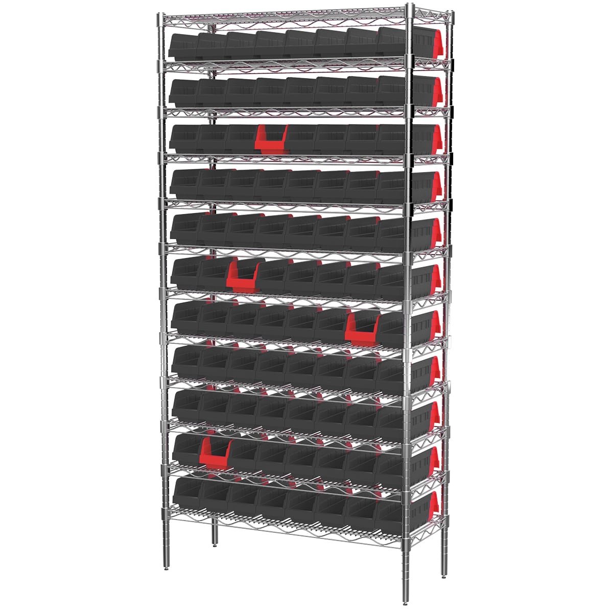 Akro-Mils AWS143636442 scaffale filo 12 ripiani 96 box
