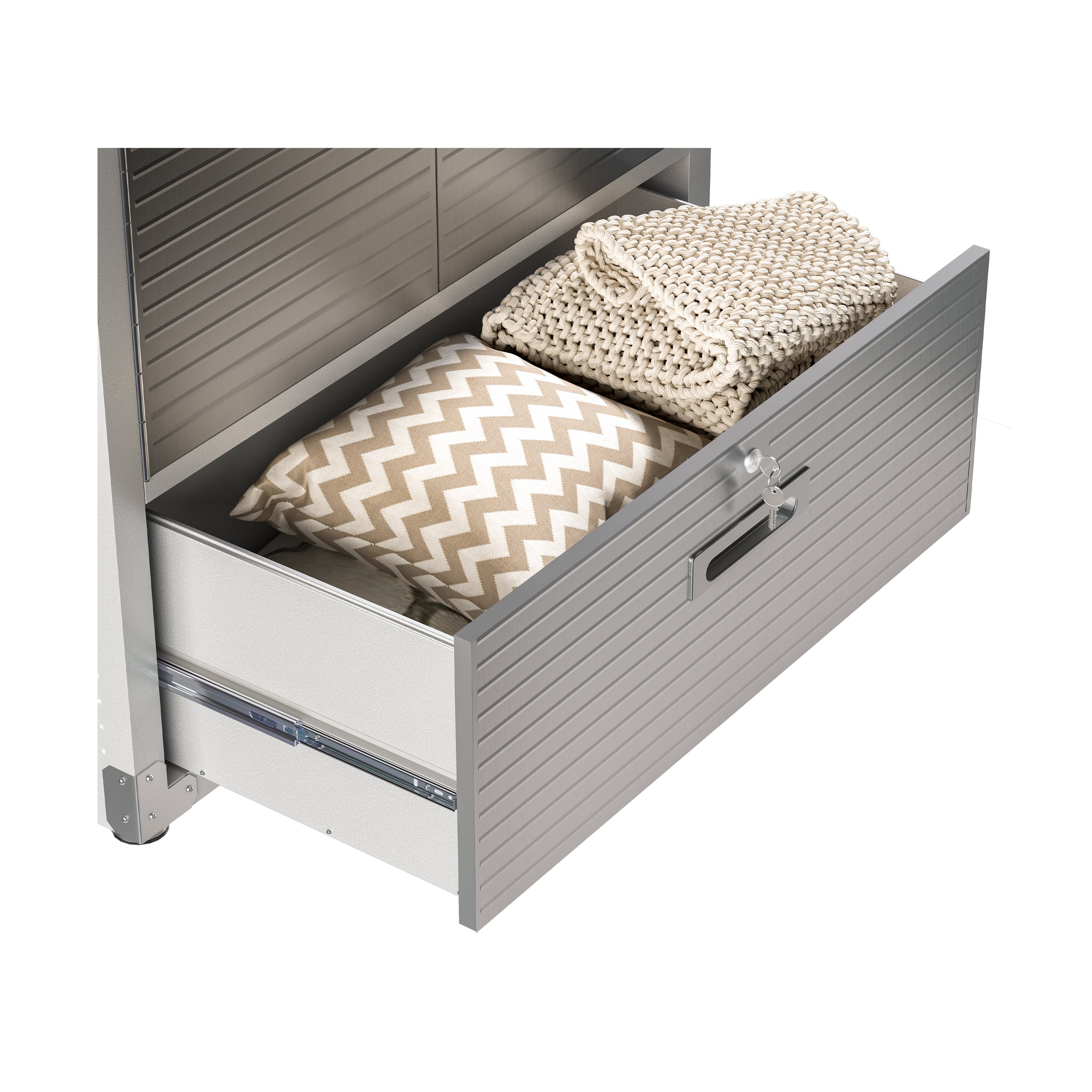 Seville Classics UltraHD UHDK16259B Armadio Metallo Granite con Cassetto