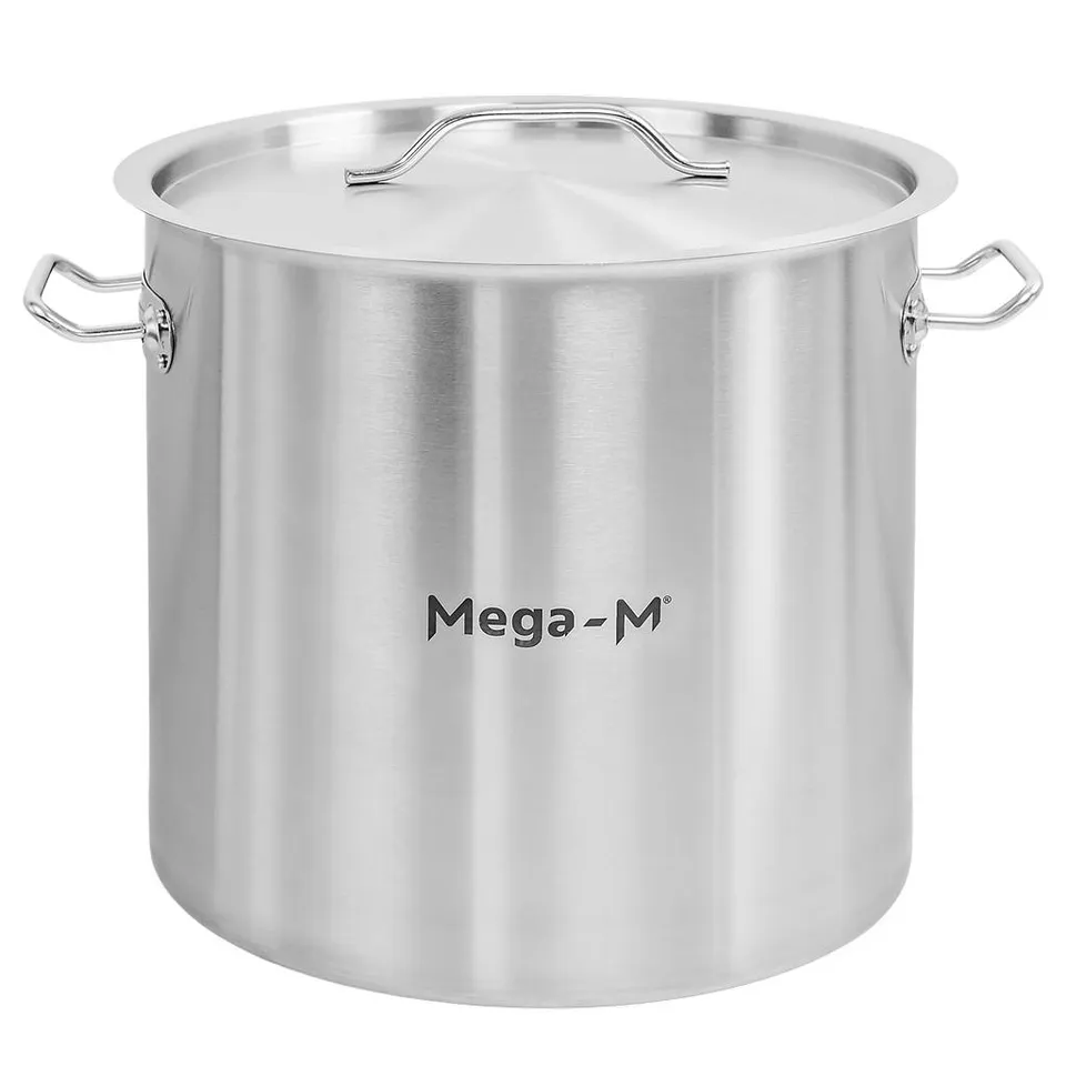 Mega-M Standard pentola inox alta 25L 32x32 cm con coperchio