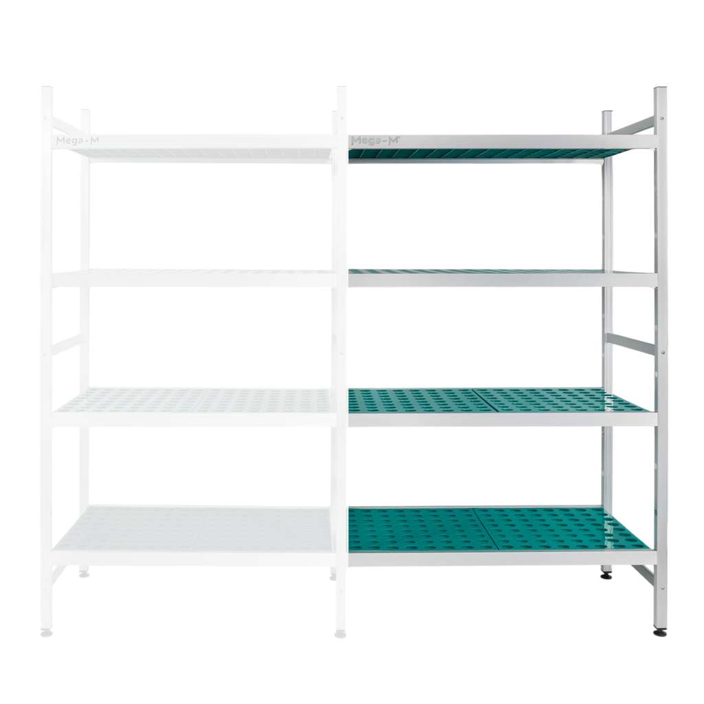 Mega-M ALUFRI Scaffale Alluminio 117x39x180 4 Ripiani PP