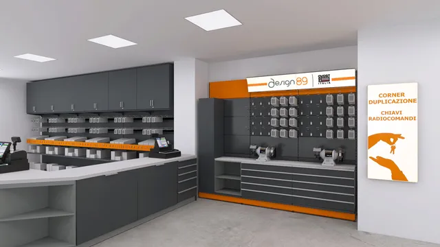 Design89 bancone di servizio componibile per negozio