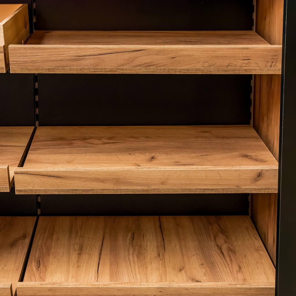 Mega-M scaffale pane espositore rovere 247,5x60x244 cm