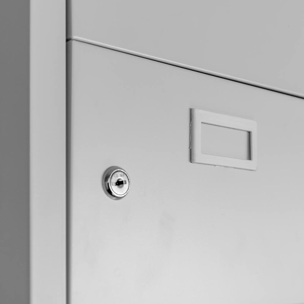 Mega-M armadietto 10 scomparti grigio 32,5x30x180 cm
