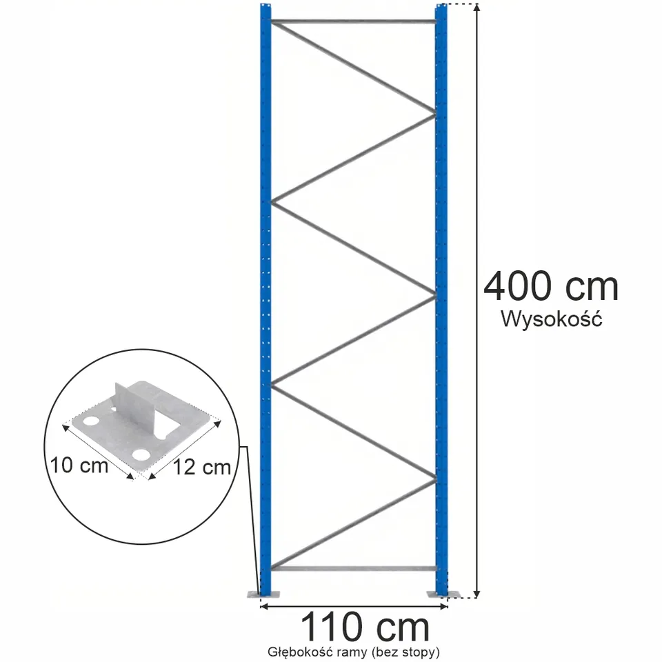 Mega-M XR spalla portapallet blu H400 G110 da montare