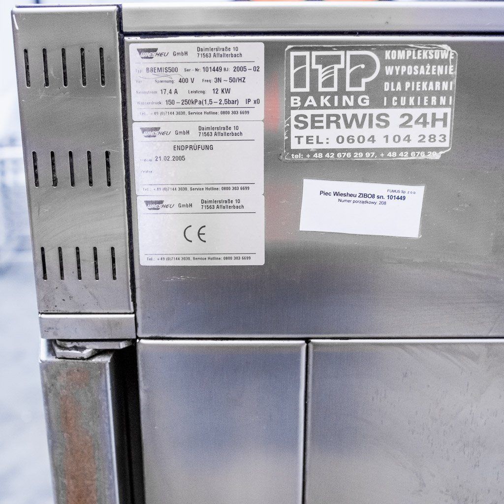 Wiesheu B8EMIS500 forno convezione vapore 8 teglie