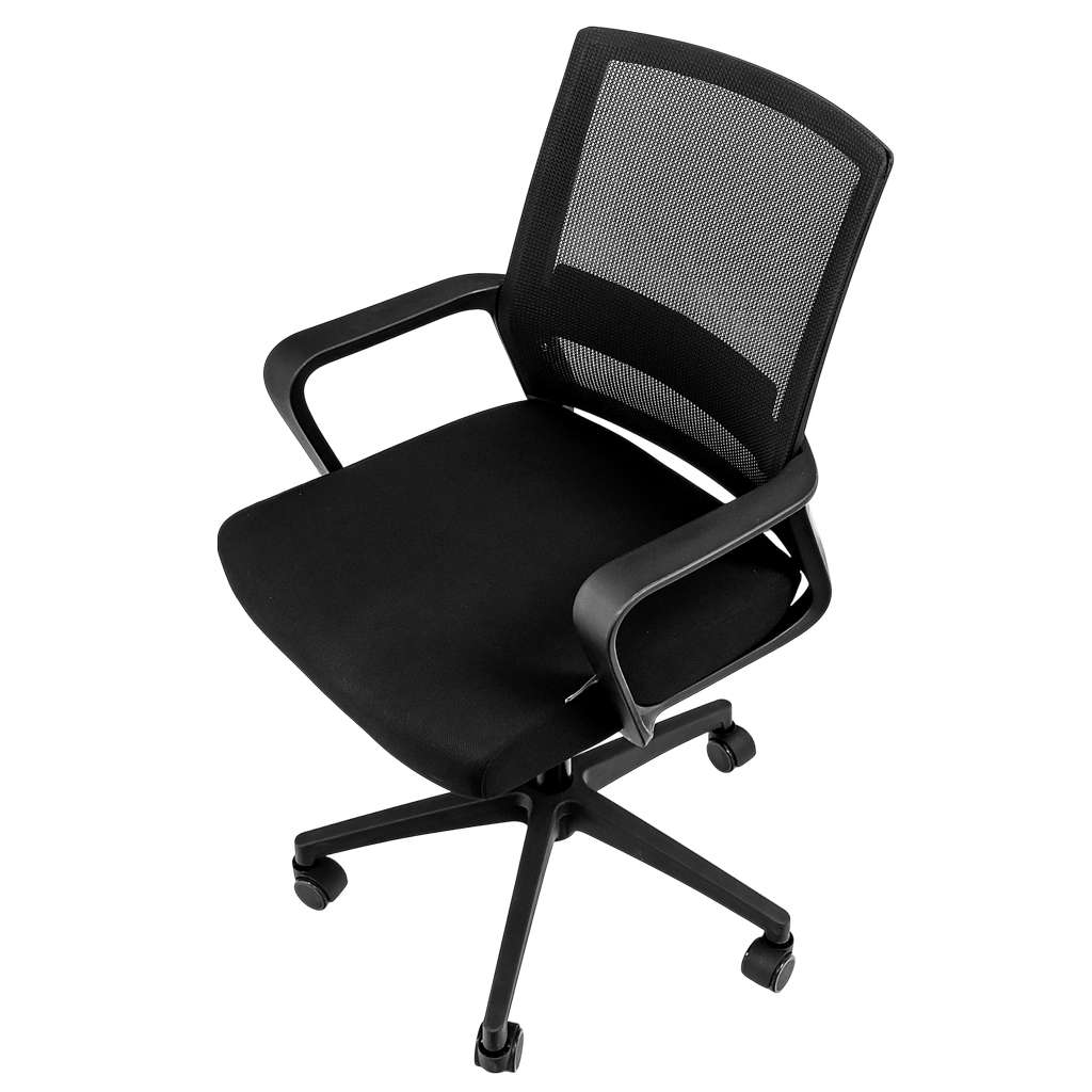 Furvero Basic Sedia Ufficio Girevole Nera Rete 99 cm