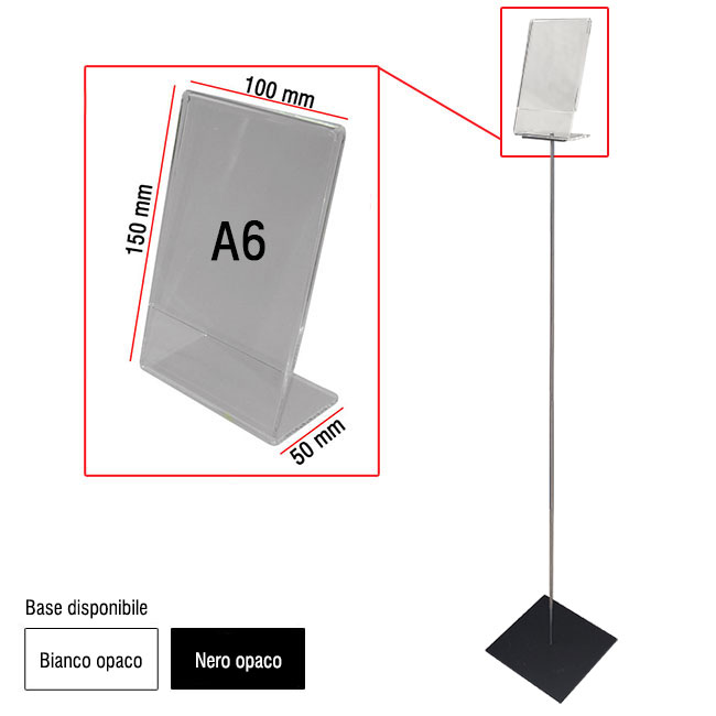 Agosistem porta cartello vetrina espositore