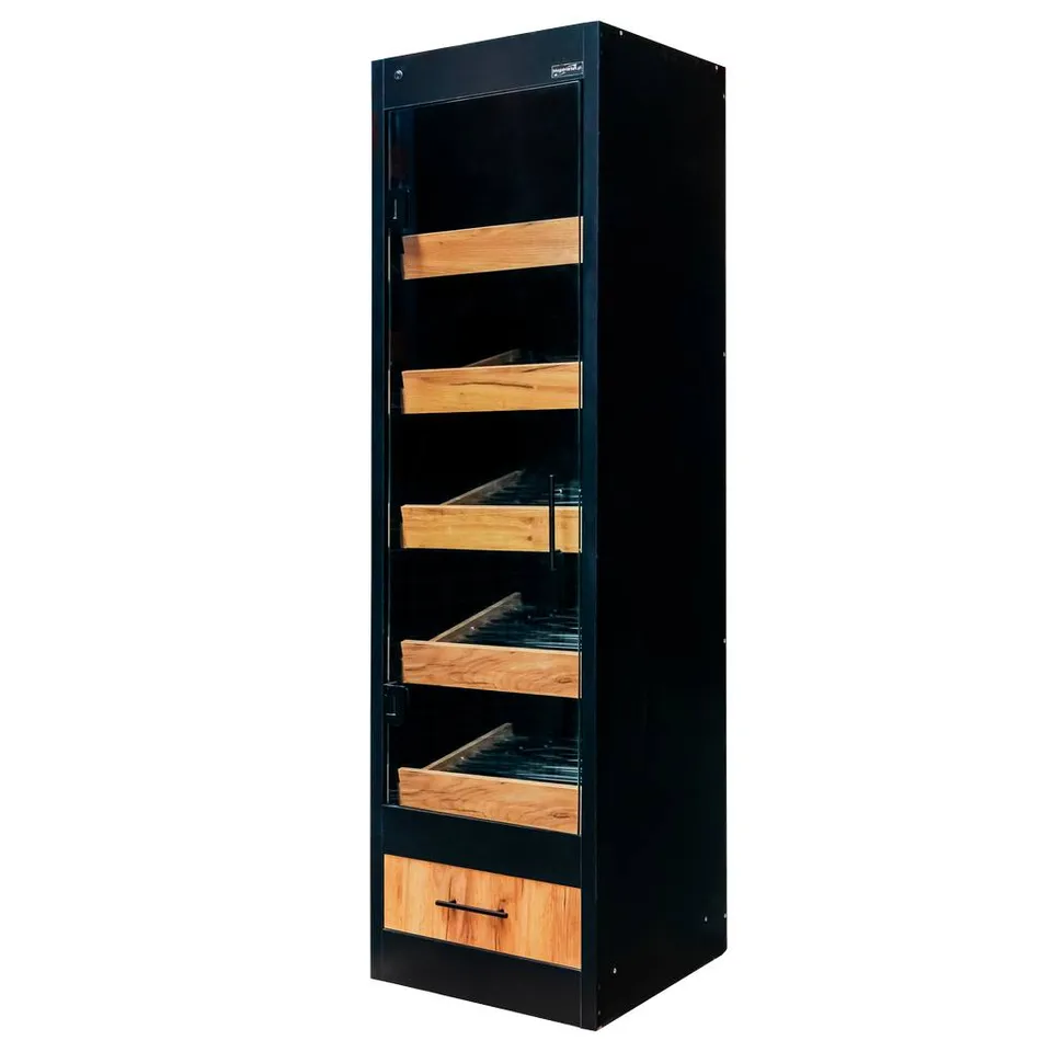 Mega-M H-205 scaffale pane 60x58 cm rovere kraft vetro LED