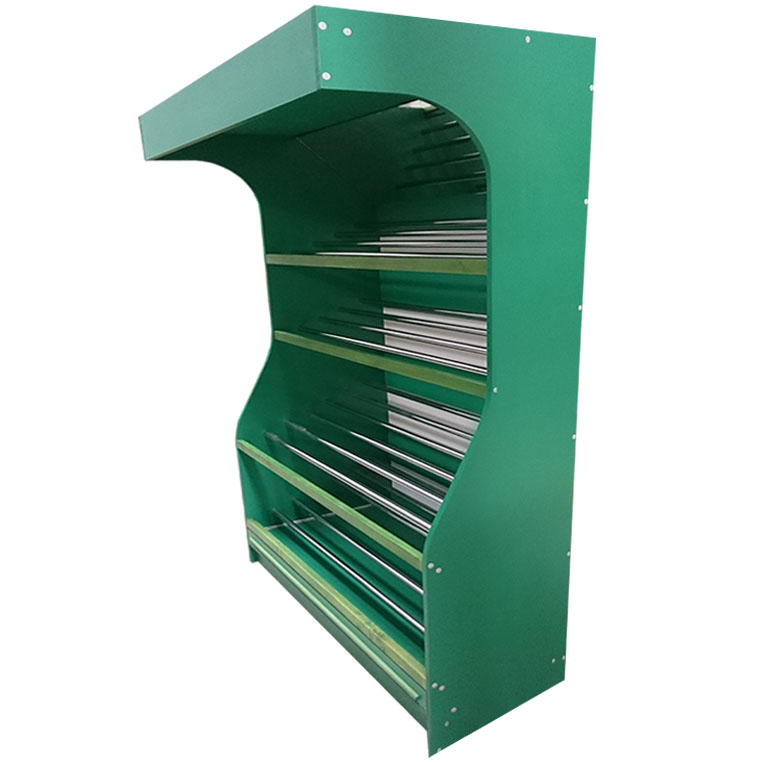 Espositore Ortofrutta 125x60x200 cm Verde con LED e Specchio