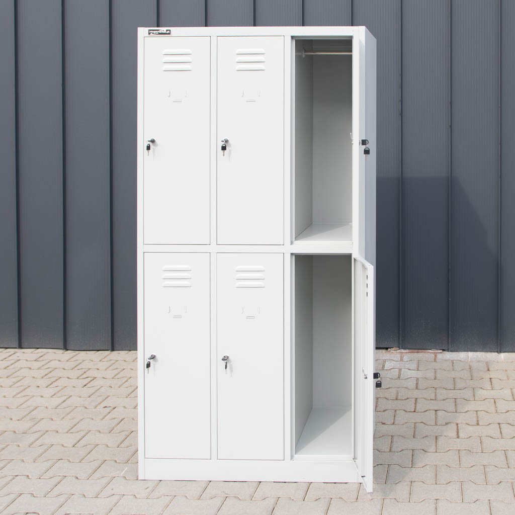 Mega-M S armadio spogliatoio 6 ante grigio 90 cm