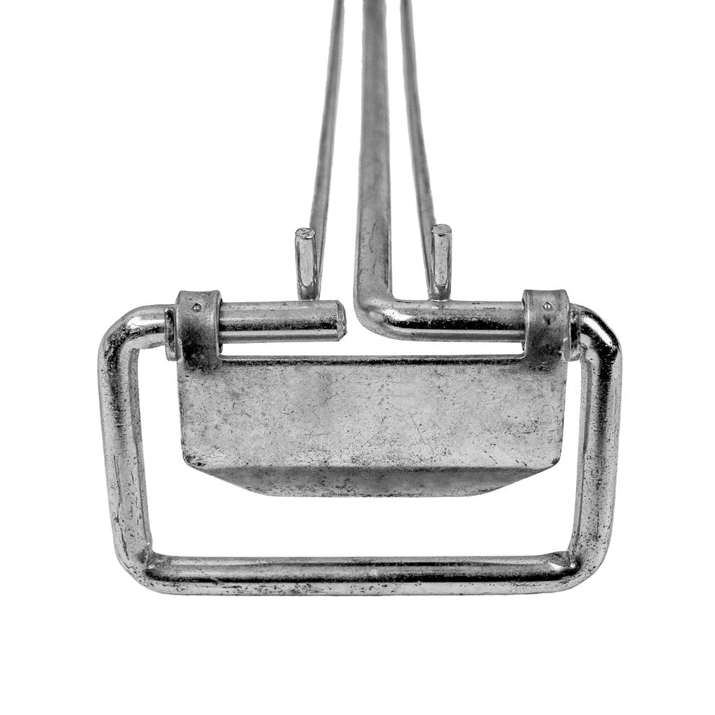 Ganci Euro tripli 30 cm con clip set 50 pezzi acciaio zincato