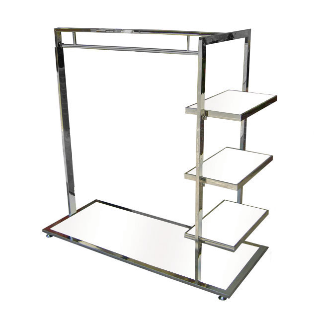 Agosistem Stender con Base e Piani L.140xP.58xH.138 cm Cromato