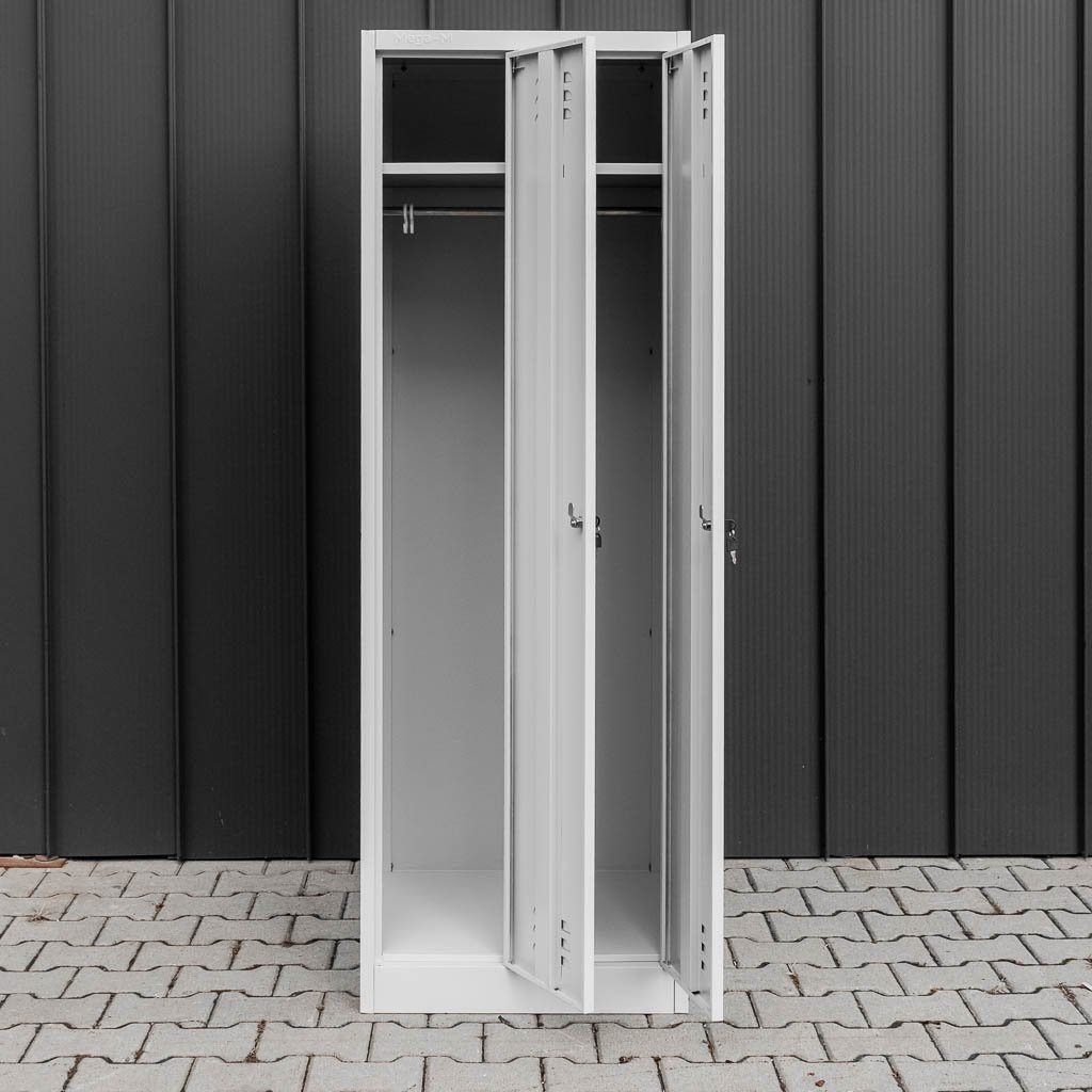 Mega-M armadio spogliatoio 2 ante 60 cm grigio metallo