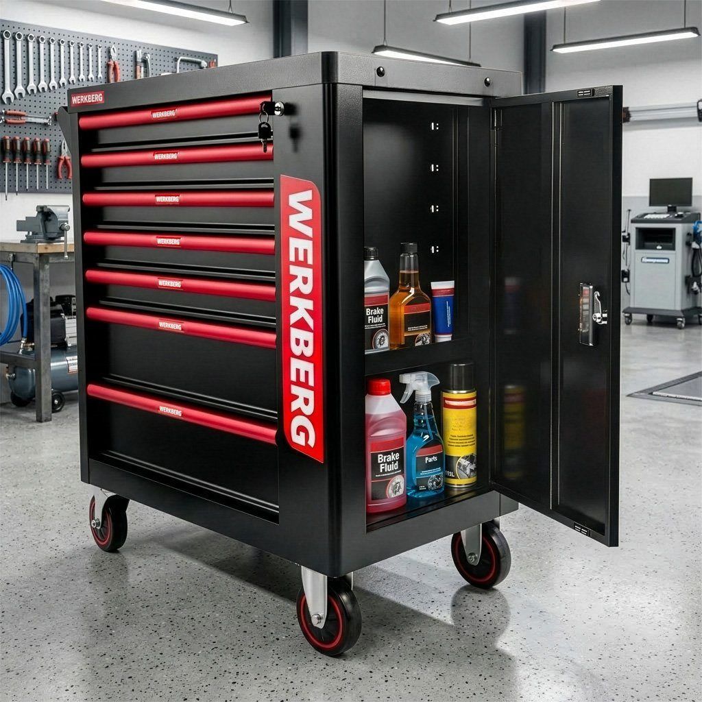 Werkberg Pro carrello portautensili 7 cassetti senza utensili