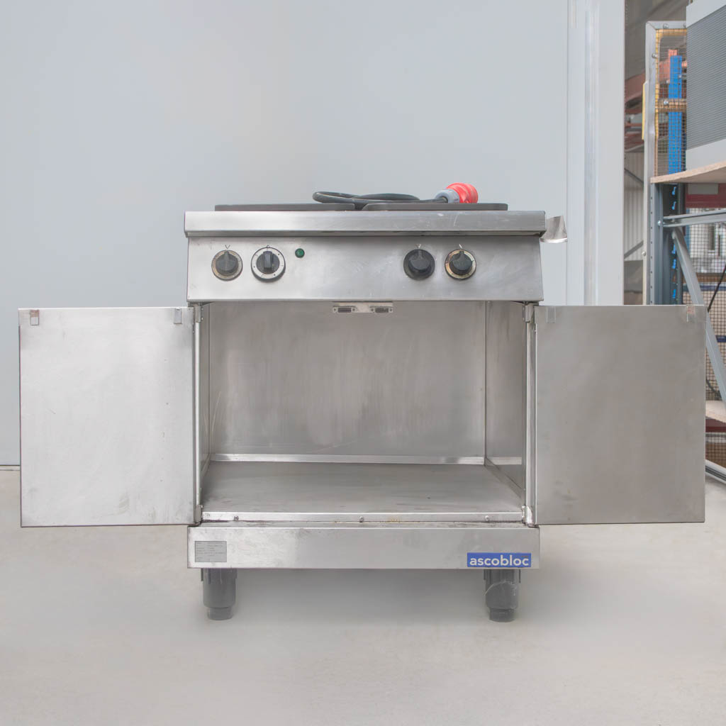 Ascobloc 75x70x85 cm cucina elettrica 2 piastre con armadio