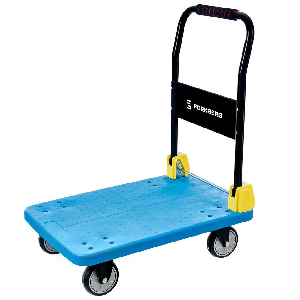 Forkberg 300 kg carrello piattaforma pieghevole blu HDPE