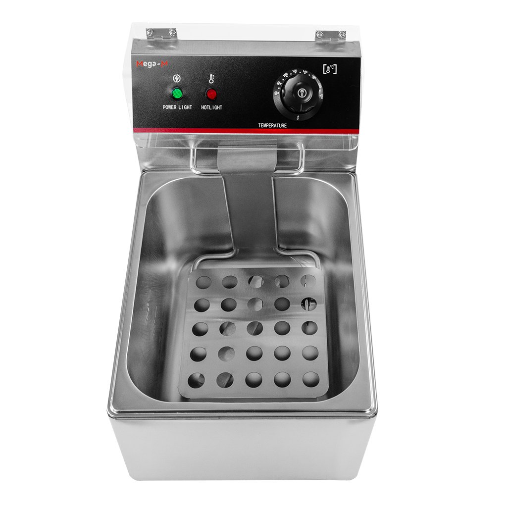 Mega-M 6L 3kW friggitrice elettrica 6 litri con coperchio