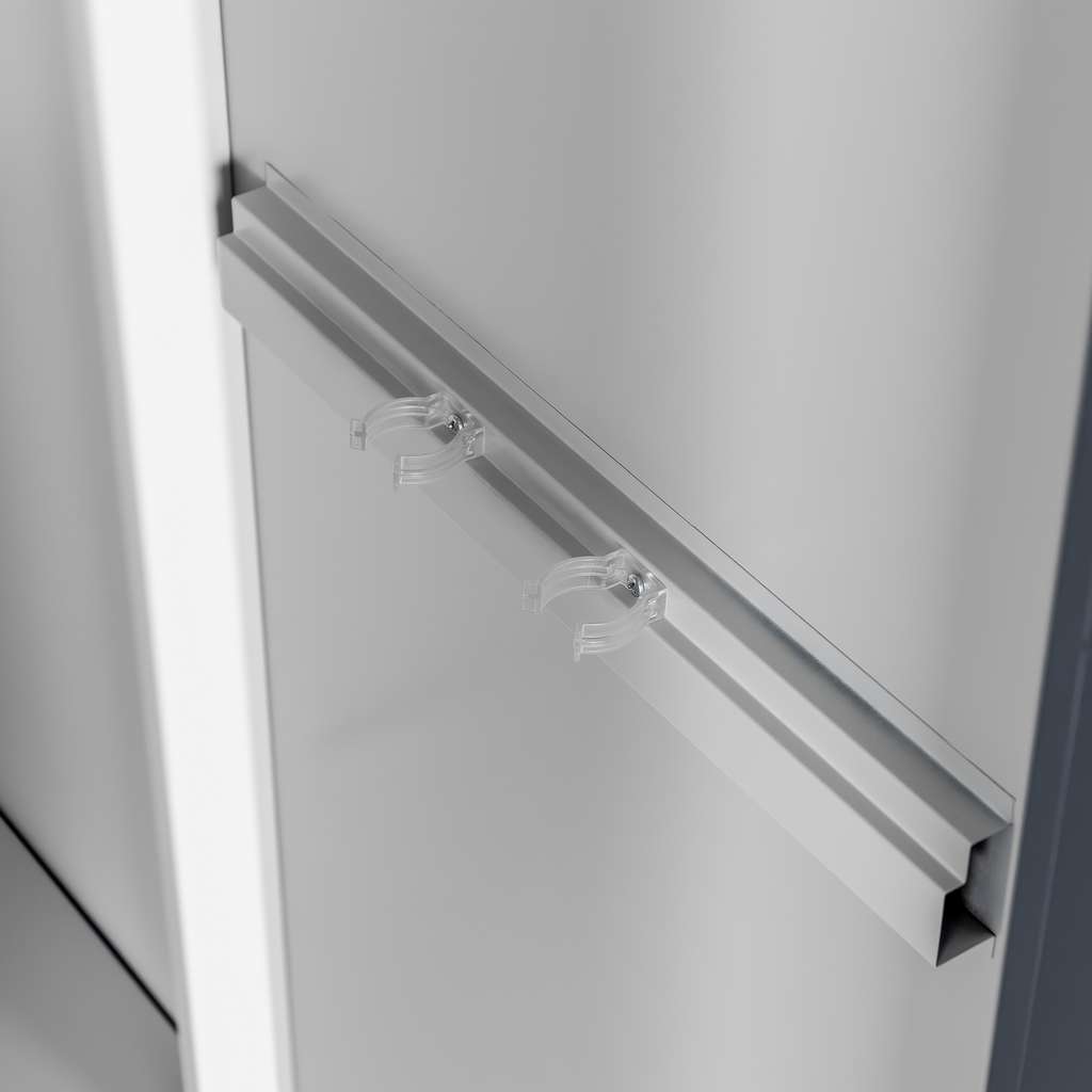 Mega-M armadio metallico 1 anta 50 cm grigio con ripiani