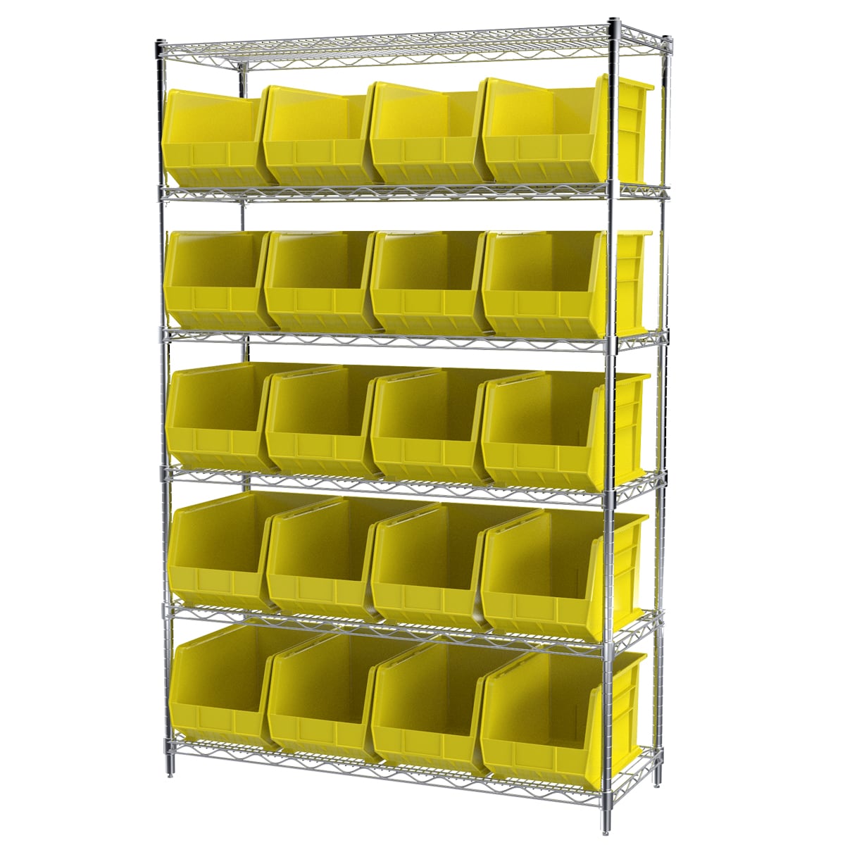 Akro-Mils AWS184830260 scaffale filo 6 ripiani 24 box