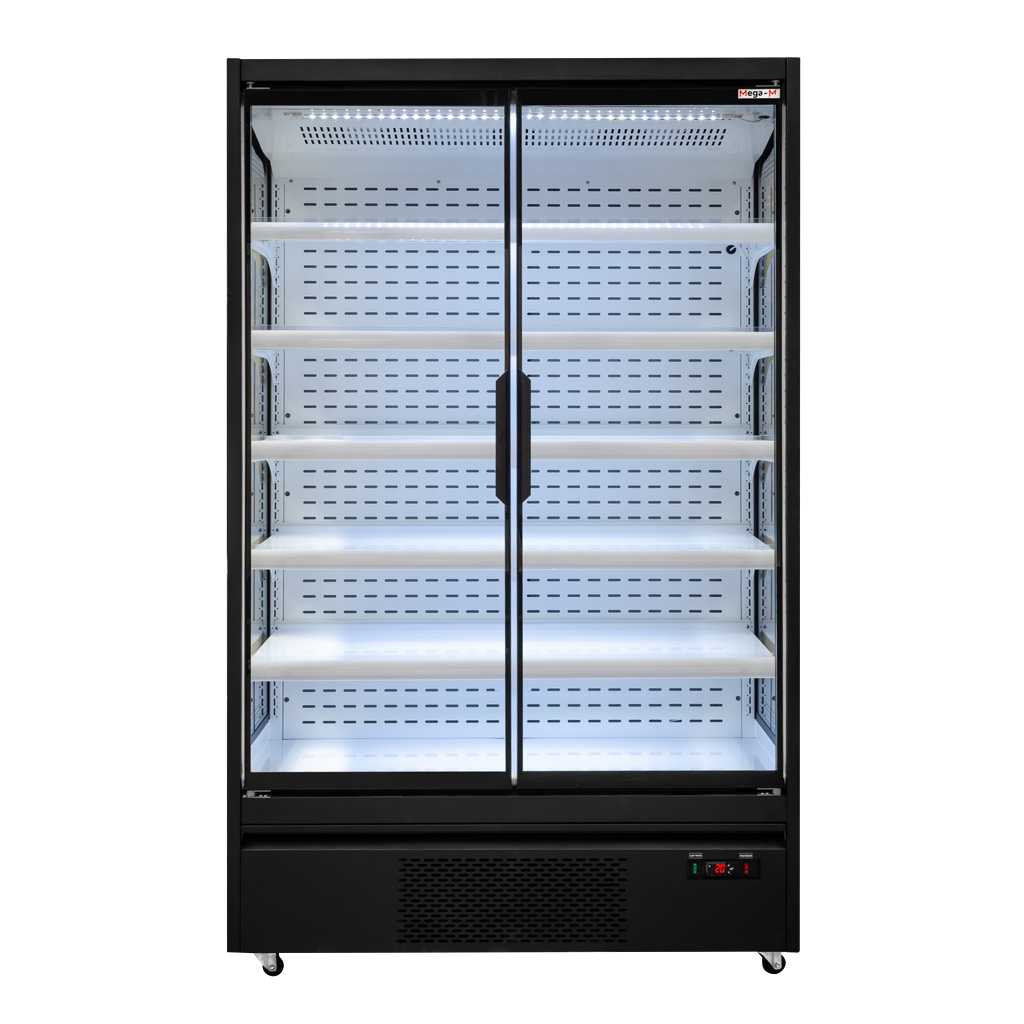 Mega-M Hugo Plus RU espositore refrigerato 125 cm nero vetro