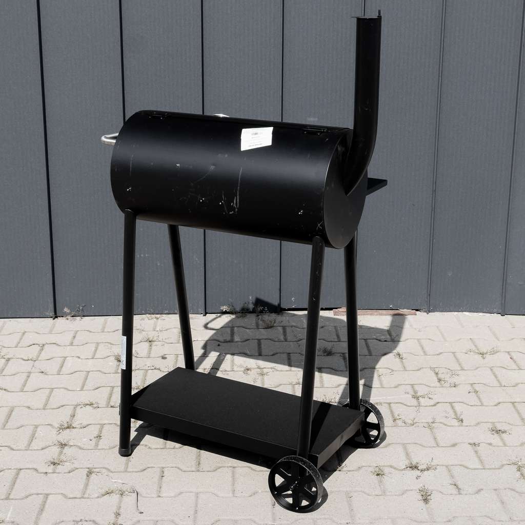 Mega-M Barbecue Carbone a Botte 53x29 cm con Coperchio Ricondizionato