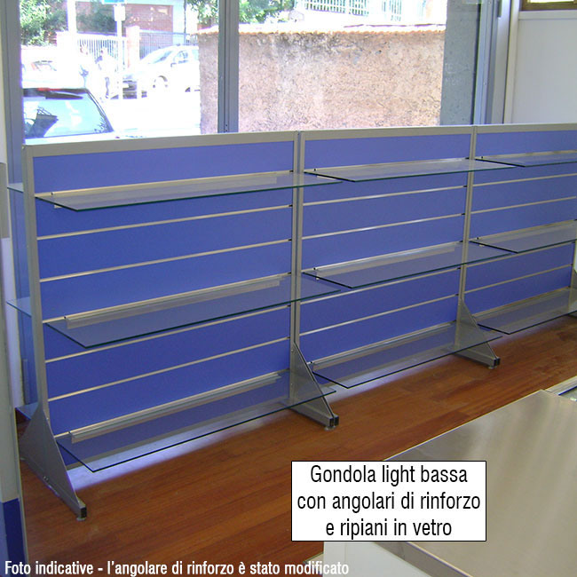 Agosistem Gondola Light Bassa espositore 121x61x128 cm bifronte