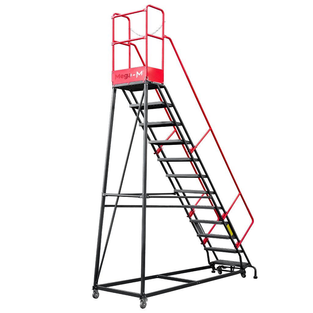 Mega-M H-306 scala magazzino 12 gradini con piattaforma