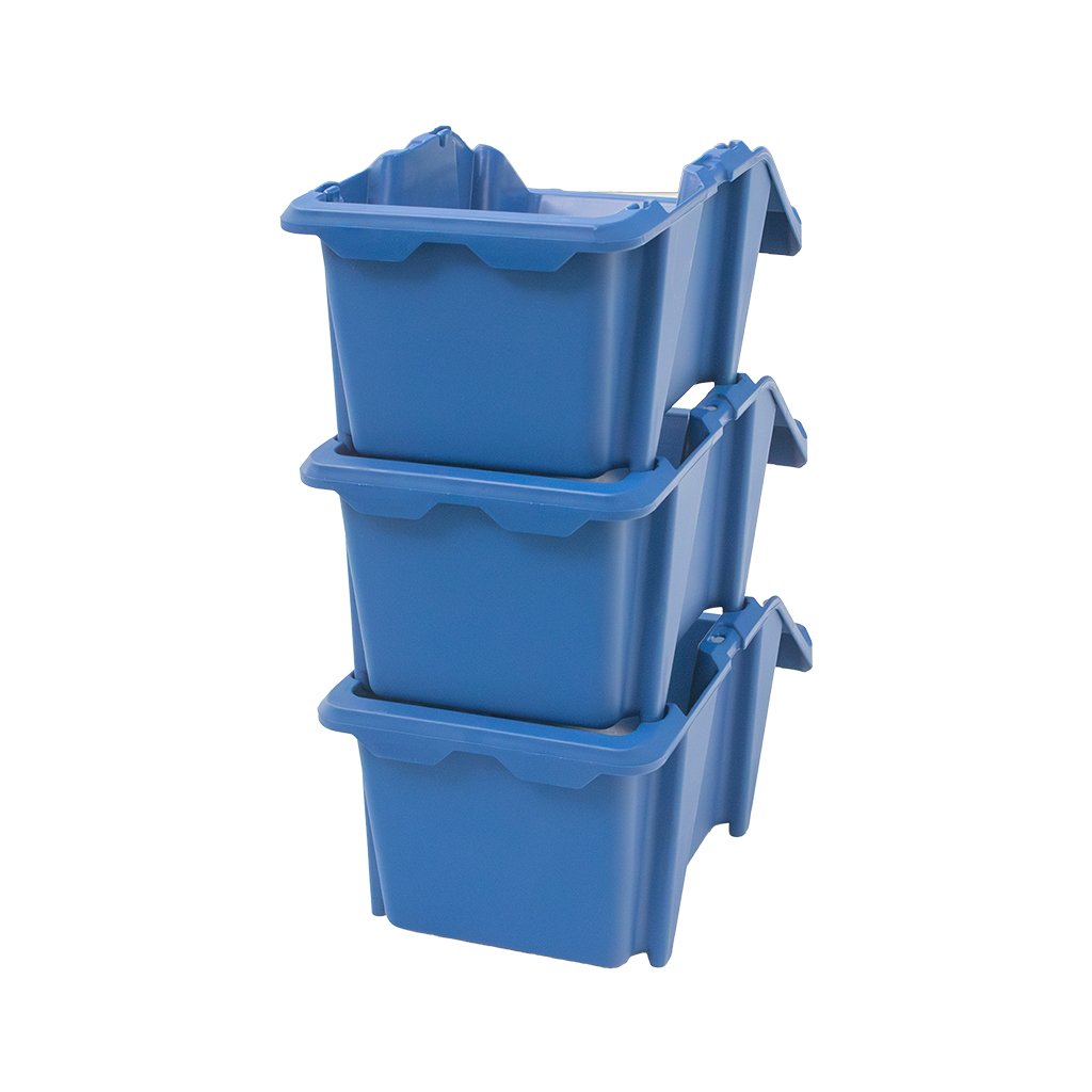 Mega-M M Cassetta Magazzino 20x30x13 cm Blu 5 pz Plastica