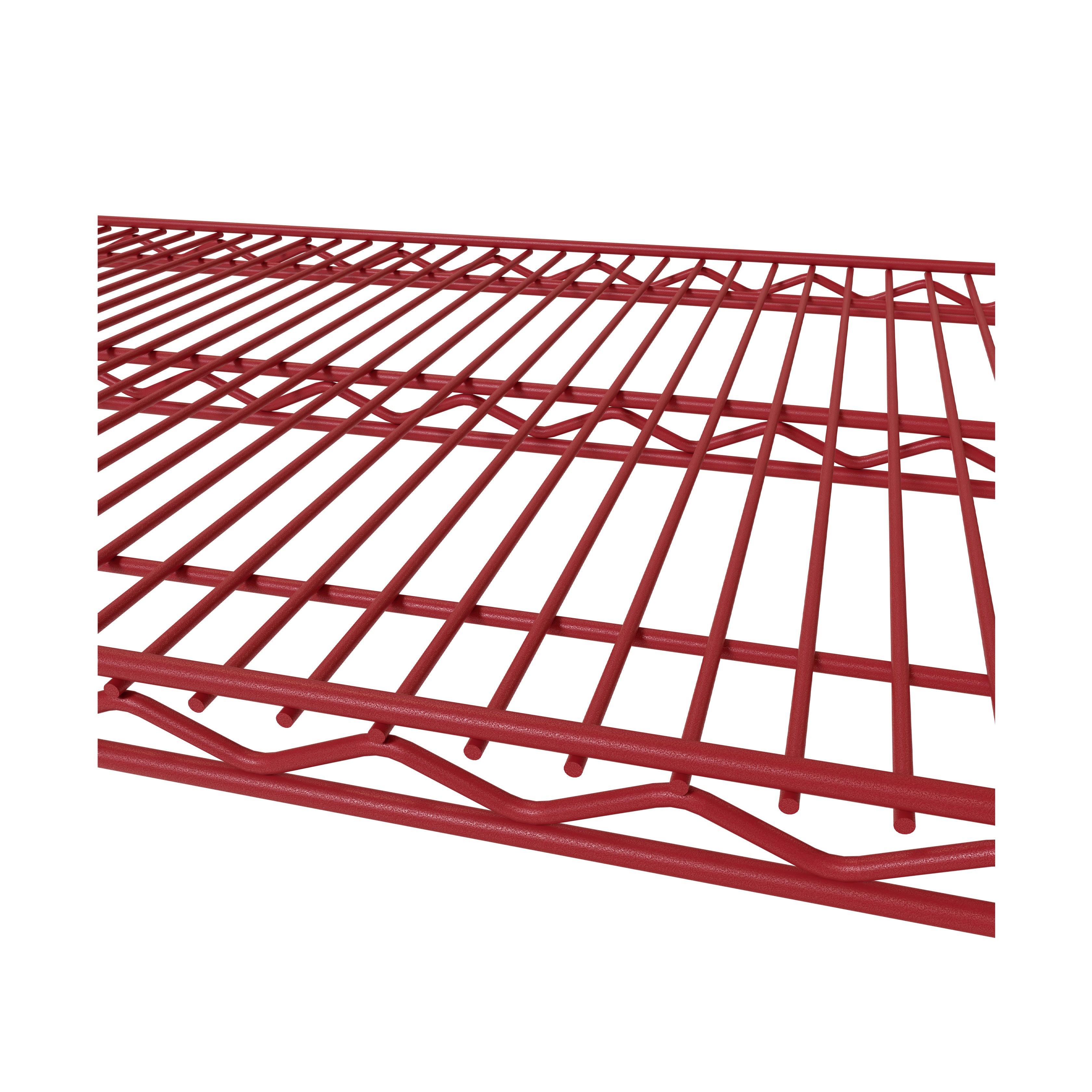 Seville Classics UltraDurable Scaffale Acciaio 6 Ripiani Rosso con Ruote
