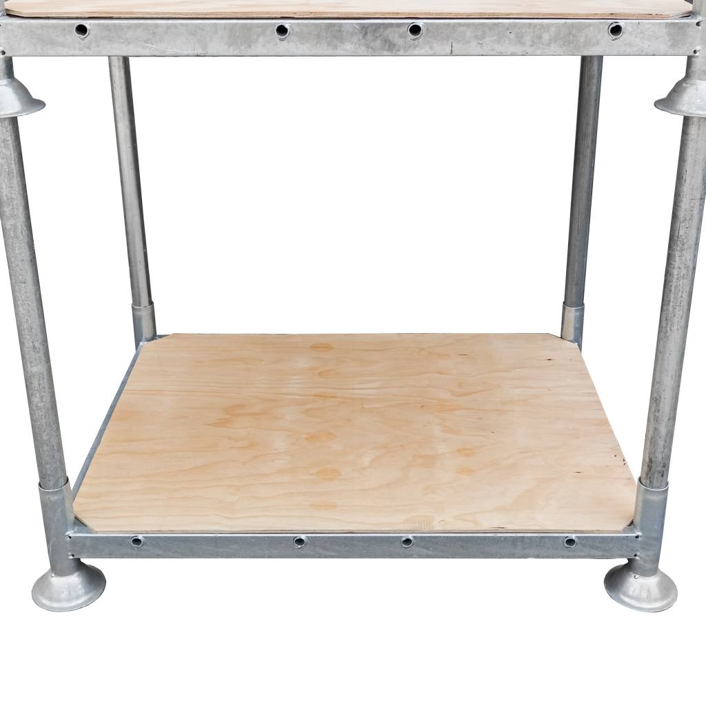 Mega-M Manurack scaffale mobile 154,5x118x31 cm zincato