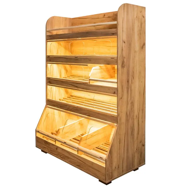 Mega-M Scaffale pane 180x125 cm LED rovere kraft