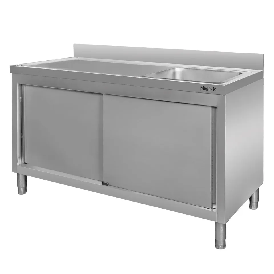 Mega-M Lavello gastronomico 140x70x85 cm vasca a destra inox