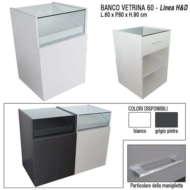 Agosistem H&D Vetrina 60 Banco 60x60x90 Vetro