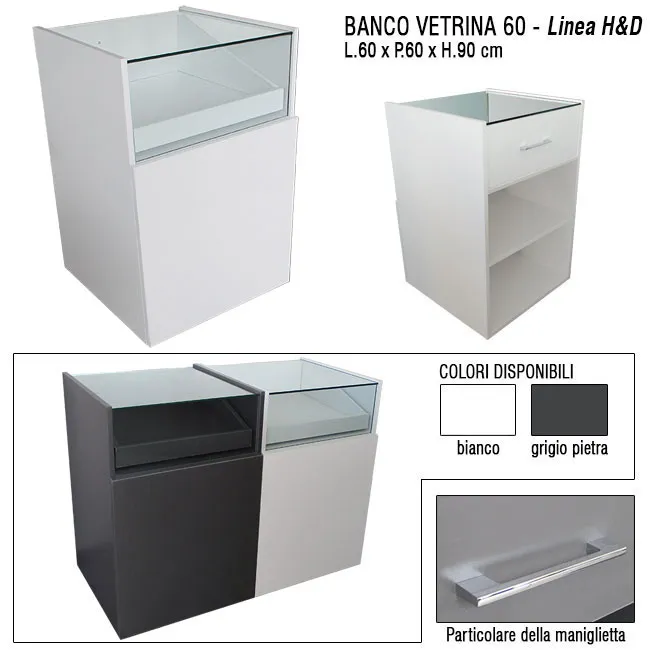 Agosistem H&D Vetrina 60 Banco 60x60x90 Vetro