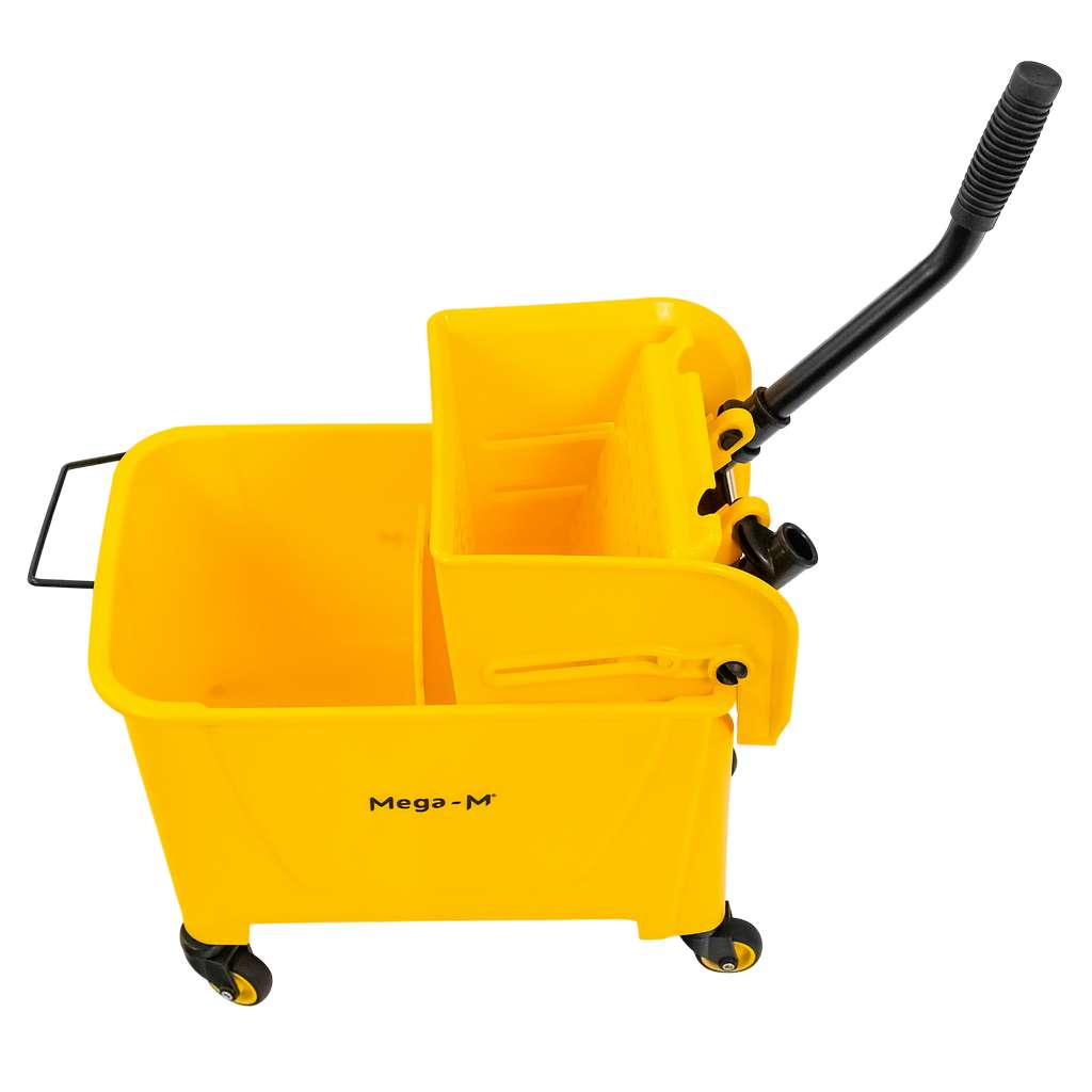 Mega-M Carrello Pulizie Singolo 20 L con Strizzatore Giallo