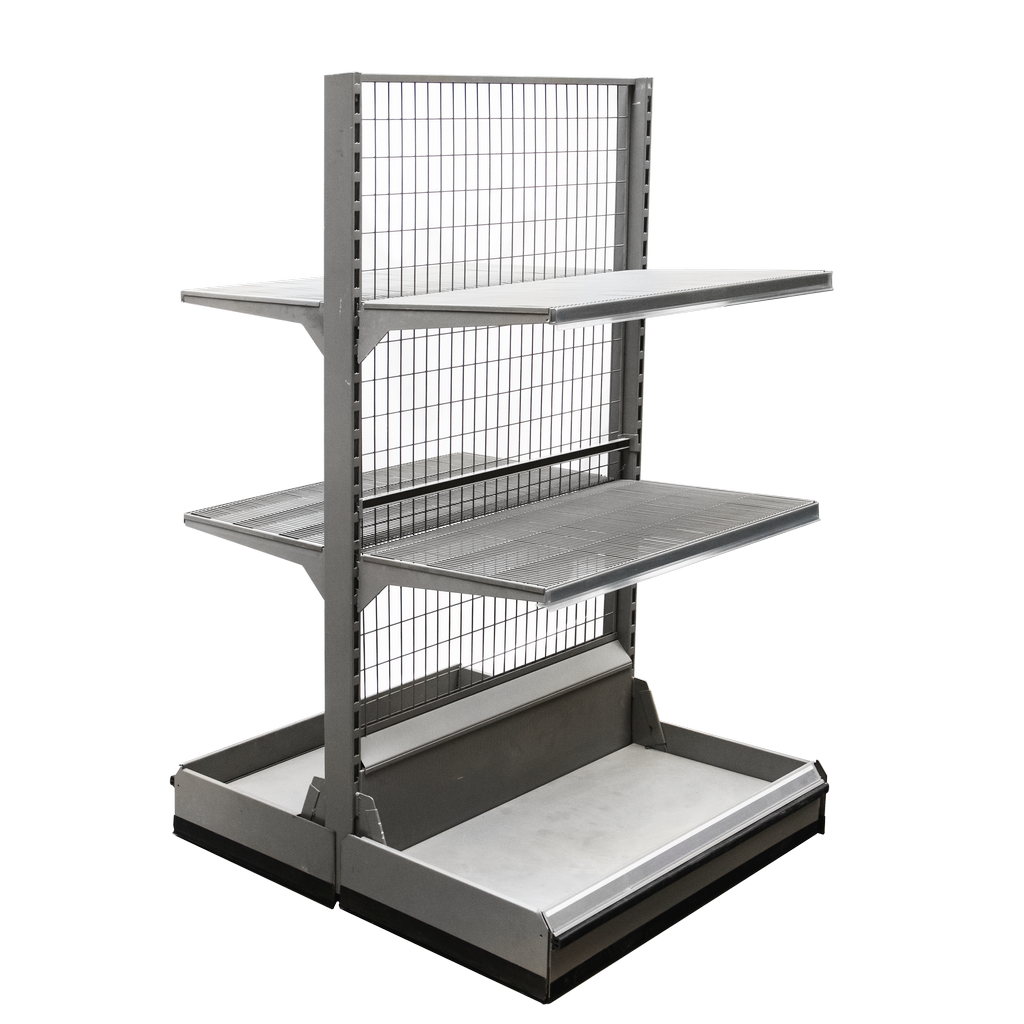 Wire-C scaffale negozio bifacciale 183 cm 4 ripiani