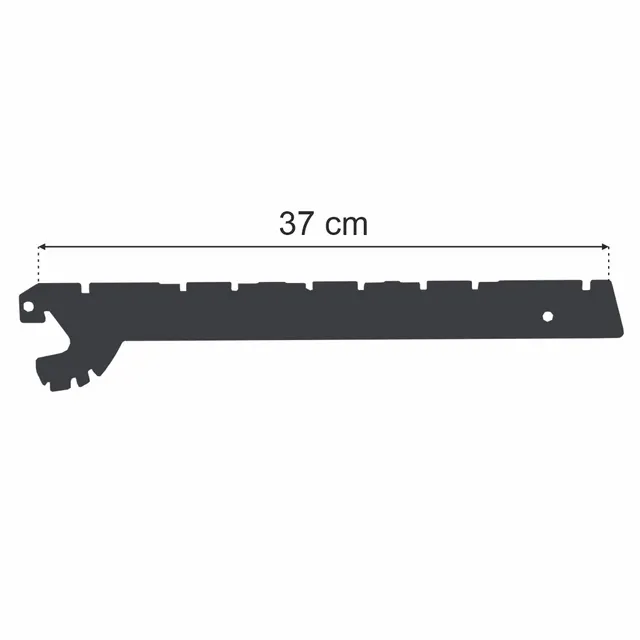 Mega-M Merkury II staffa mensola 37 cm grafite inclinabile