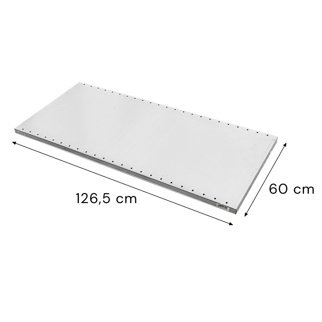 STOW 126,5x60 cm ripiano scaffale zincato 100 kg