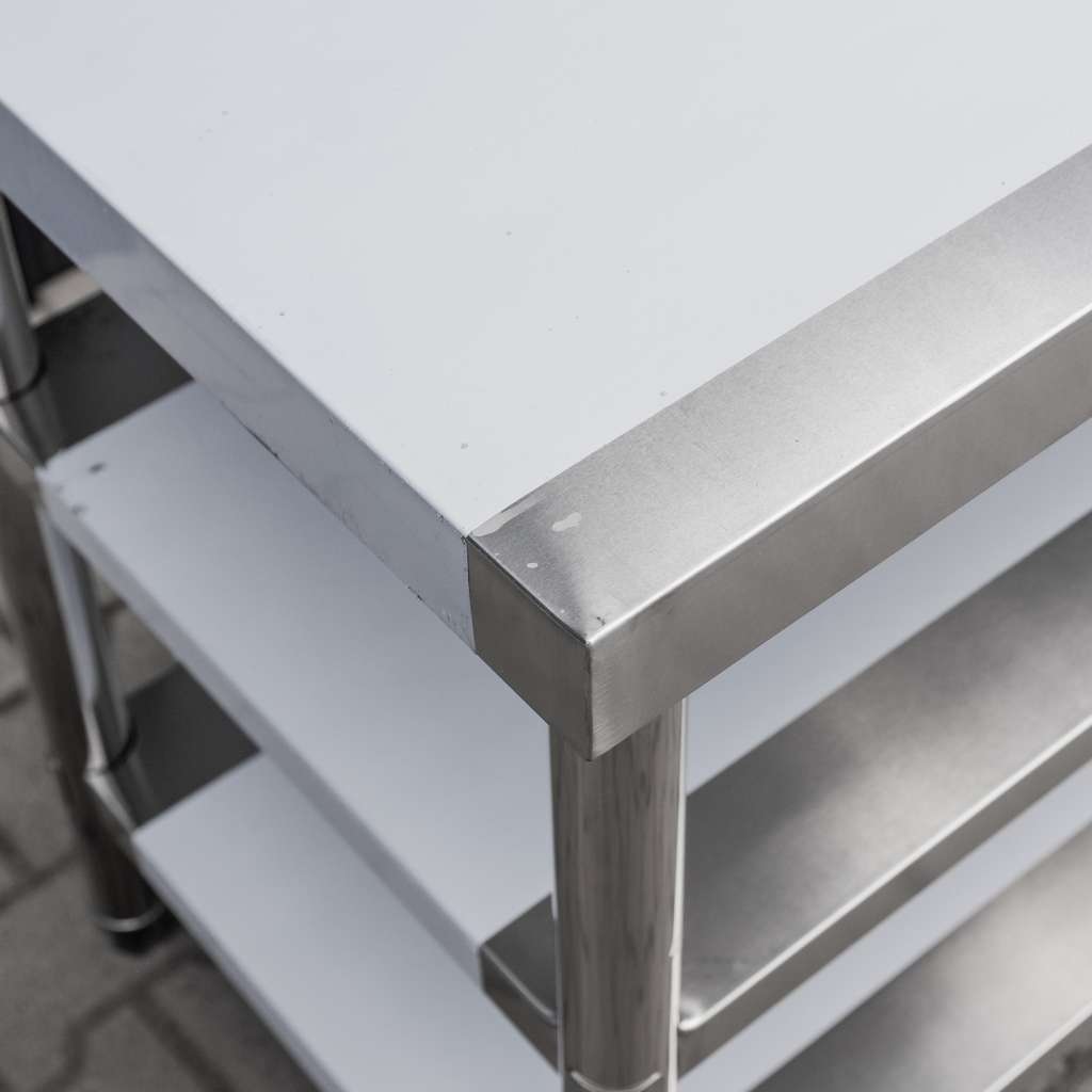 Mega-M X Standard tavolo inox 150x60 cm 2 ripiani usato